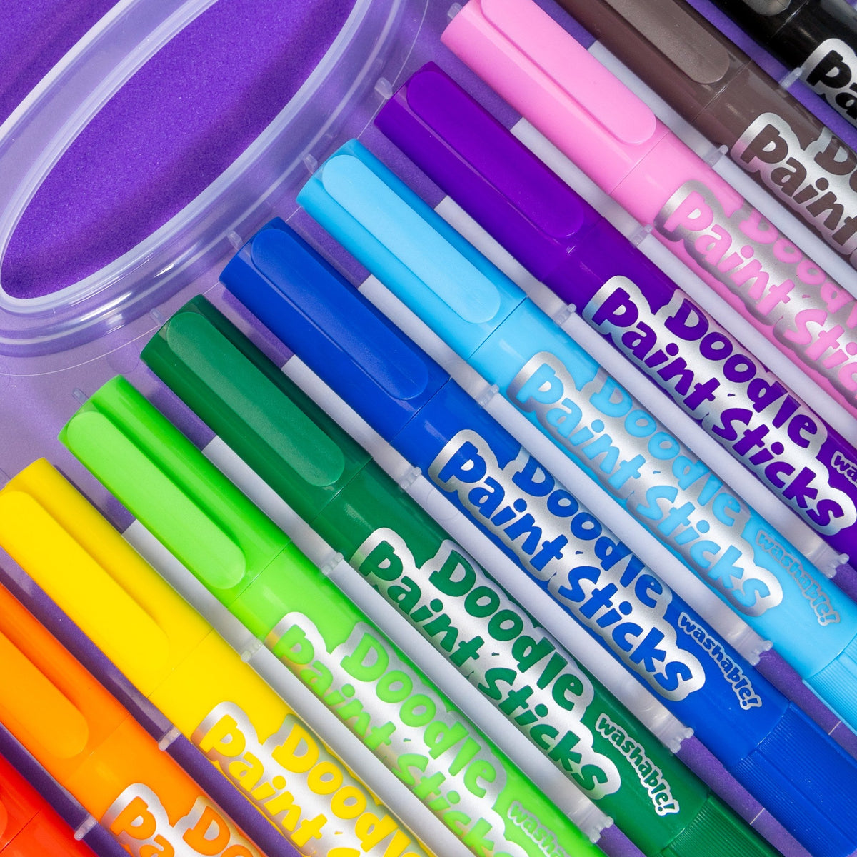 Doodle Paint Sticks 12-colour set in its reusable storage case