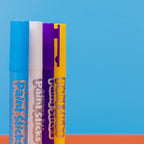 Close-up of the Doodle Paint Sticks twist-up barrel